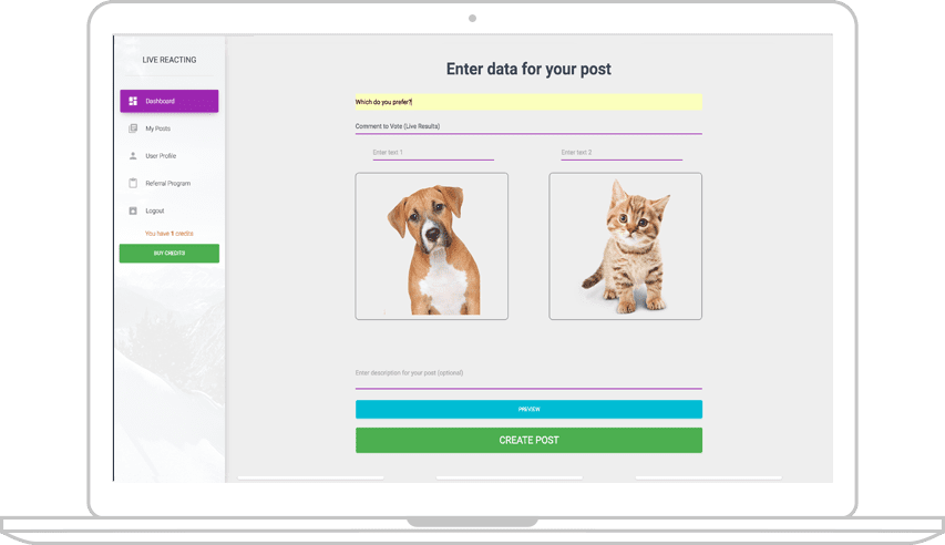 Facebook live video poll