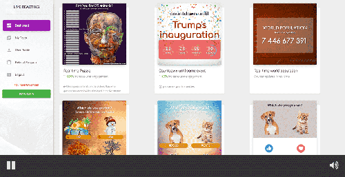 Facebook live video poll