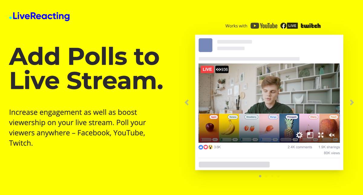 Poll for Live Stream | LiveReacting