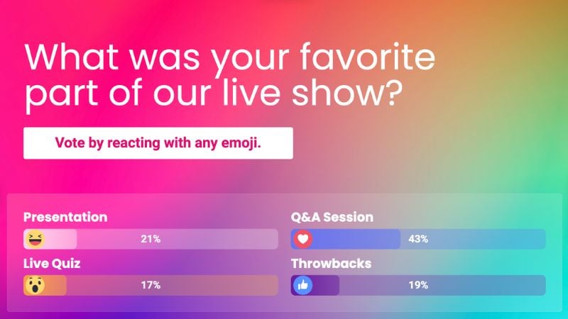 Poll for Live Stream | LiveReacting
